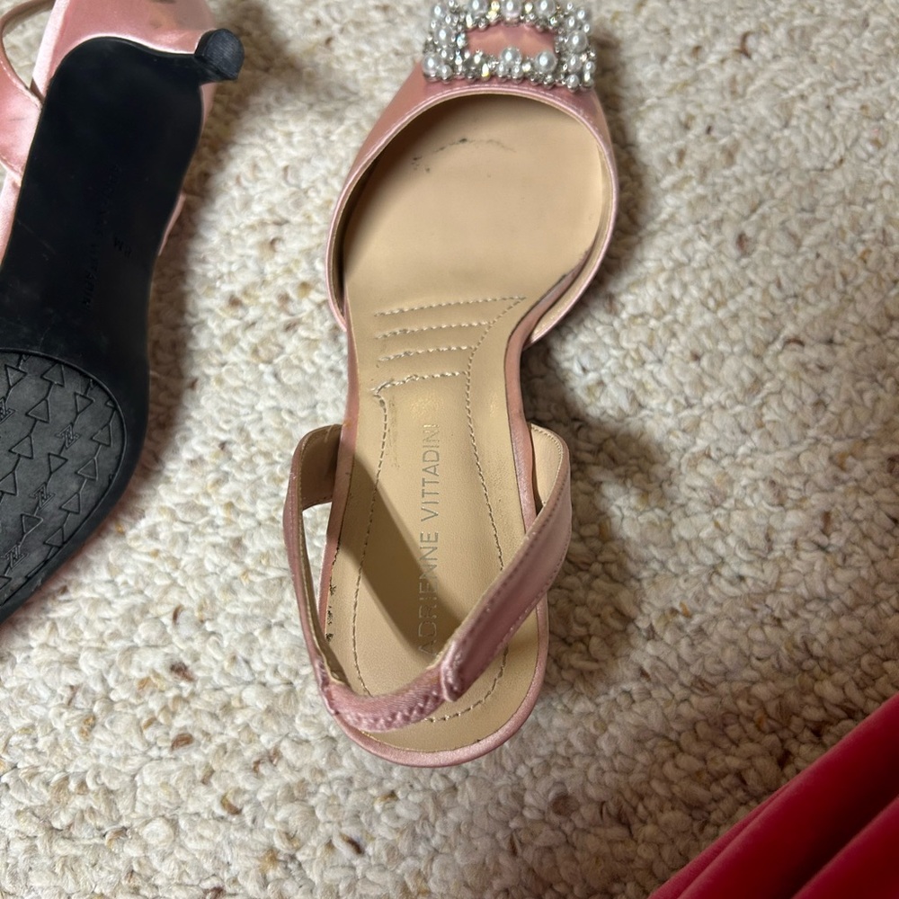 Adrienne Vittadini Pink Embellished Heels - Picture 6 of 8